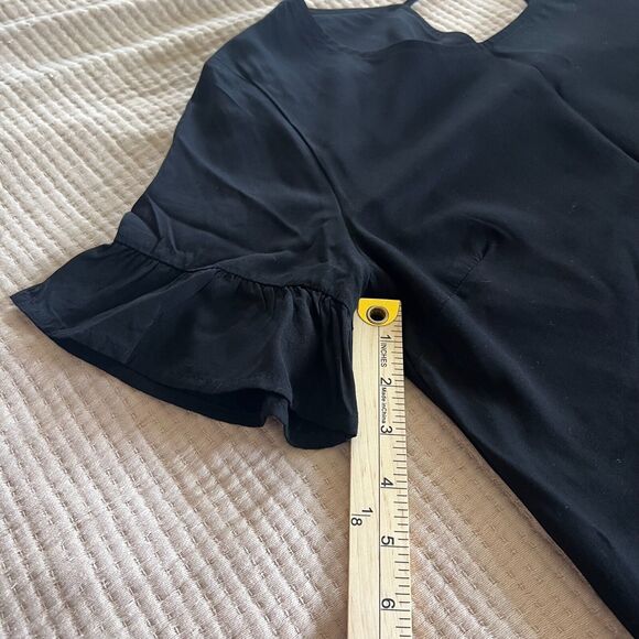 Lulus Chic of Perfection Black Shift Dress Womens Sz. Small Short Sleeve Neutral - Picture 9 of 10